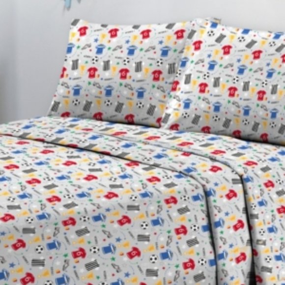 *SALE* Sanders Printed Microfiber 4 Pc. Sheet Set, Full 0103 - Picture 1 of 1